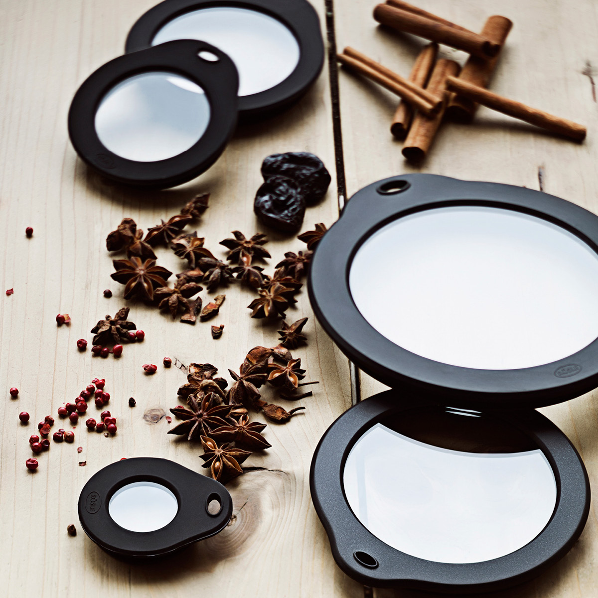 Rösle Lasikansi 28 cm Kirkas/Musta