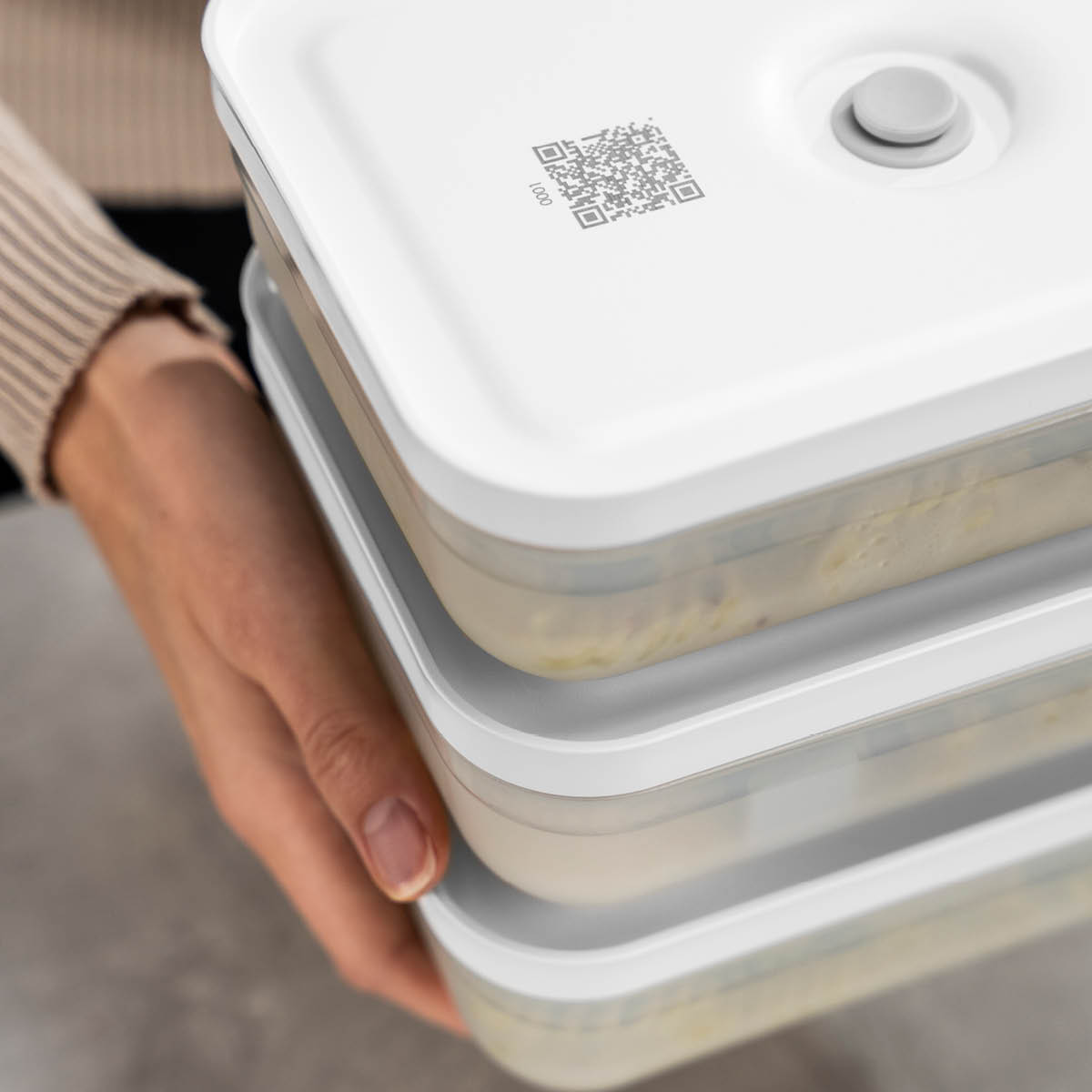 Zwilling Fresh & Save vakuum matlåda 3 delar låg 21,7x14,6 cm