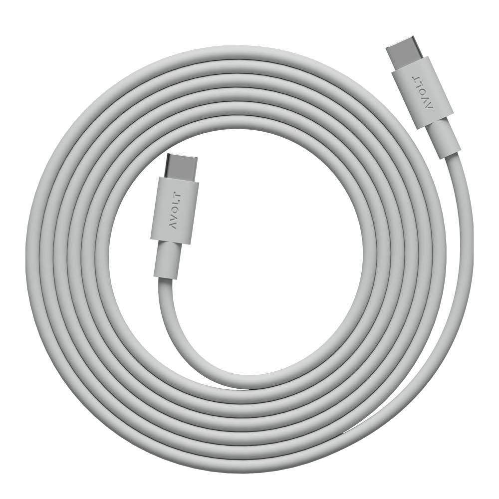 Avolt Cable 1 USB-C Kaapeli 2 m Gotland Grey