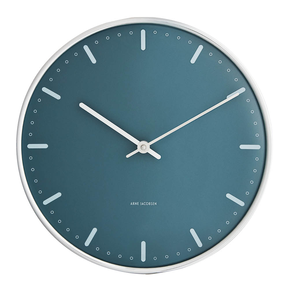 Arne Jacobsen City Hall Seinäkello 29 cm Sininen