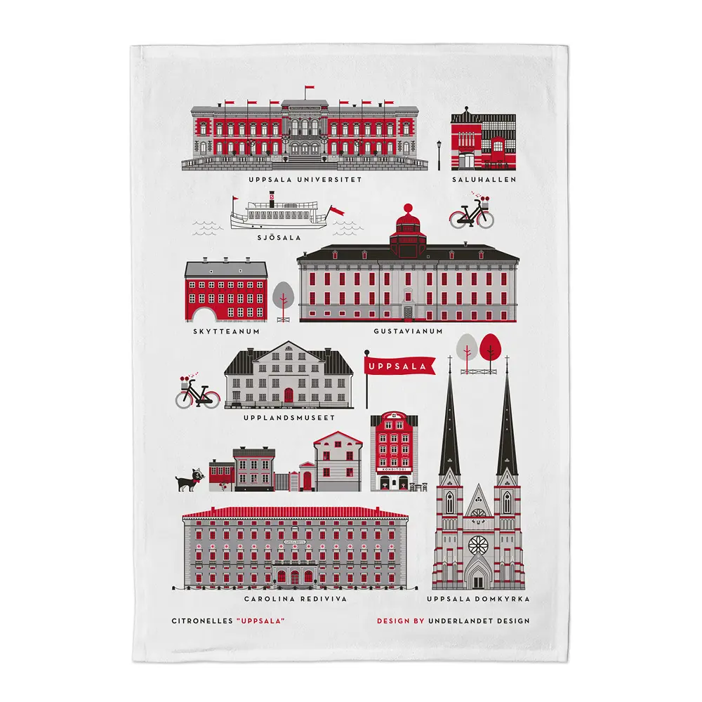 Uppsala Keittiöpyyhe 50x70 cm Punainen