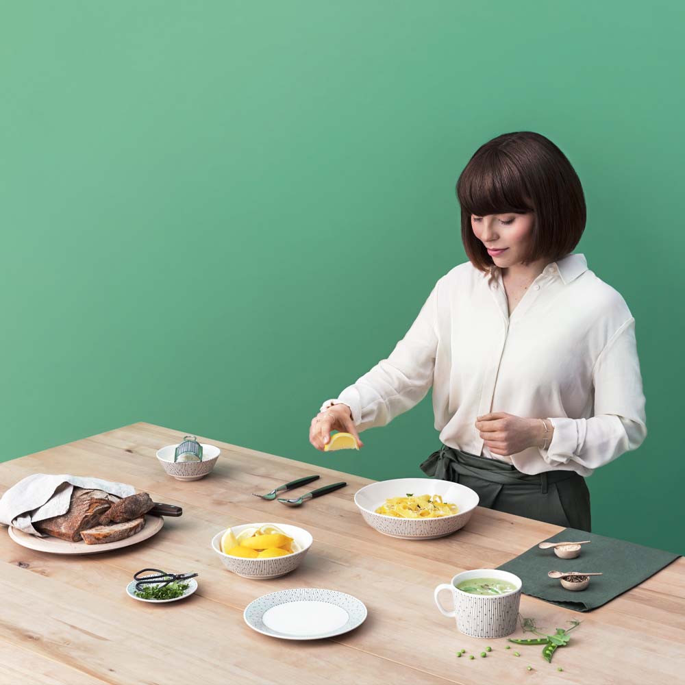 Arabia Mainio Sarastus Assiett 15 cm Vit/Svart