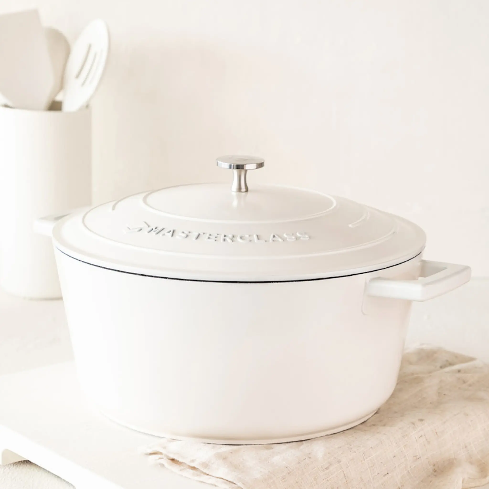 MasterClass Cast Aluminium gryta 5 L creme