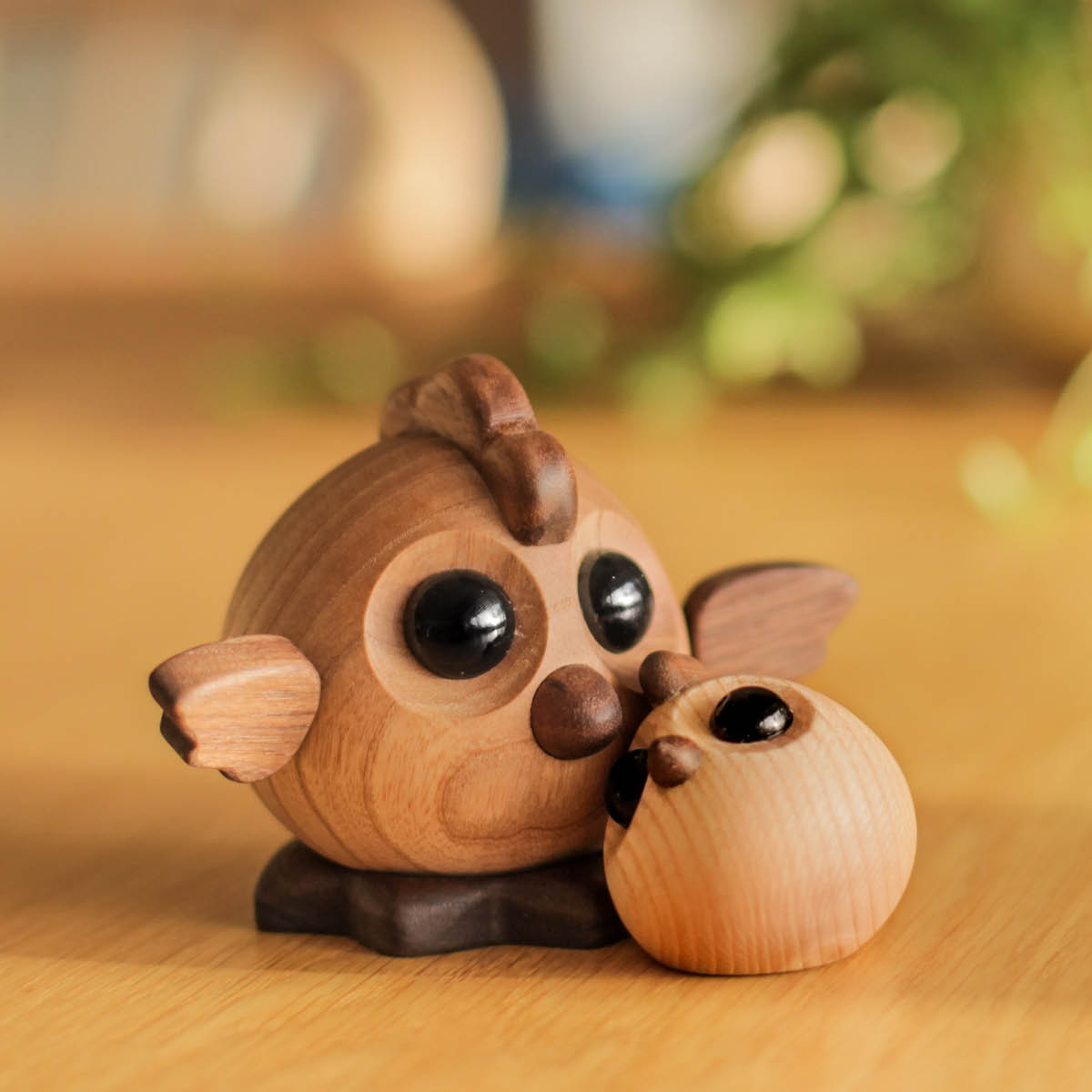 FableWood Puufiguuri Tipu Viola 5 cm Saarni/Pähkinä