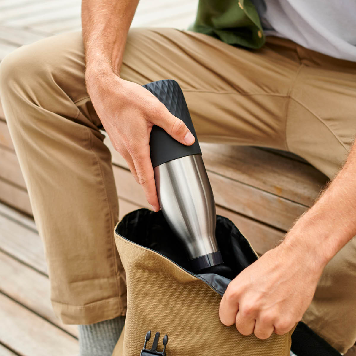 Tefal Bludrop drikkeflaske sleeve 0,7L svart