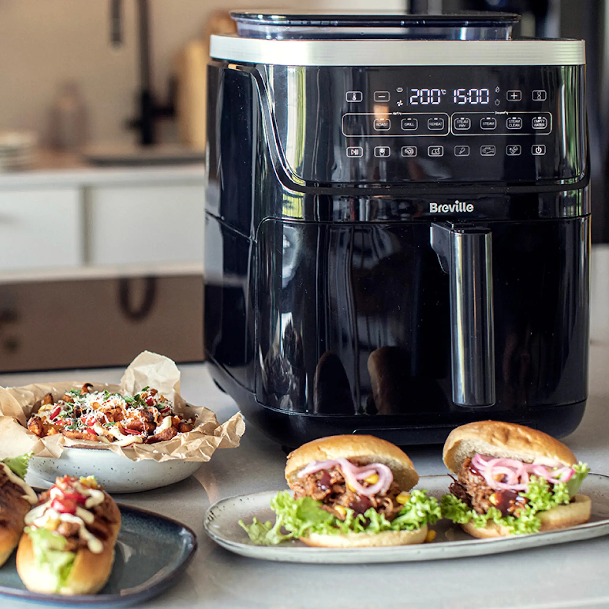 Breville Halo Steam Airfryer 7,5 L Musta