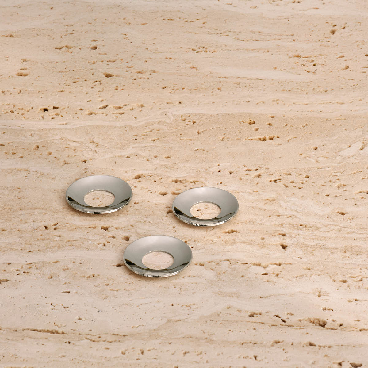 Stoff Nagel Lysestakemansjett 3 stk krom