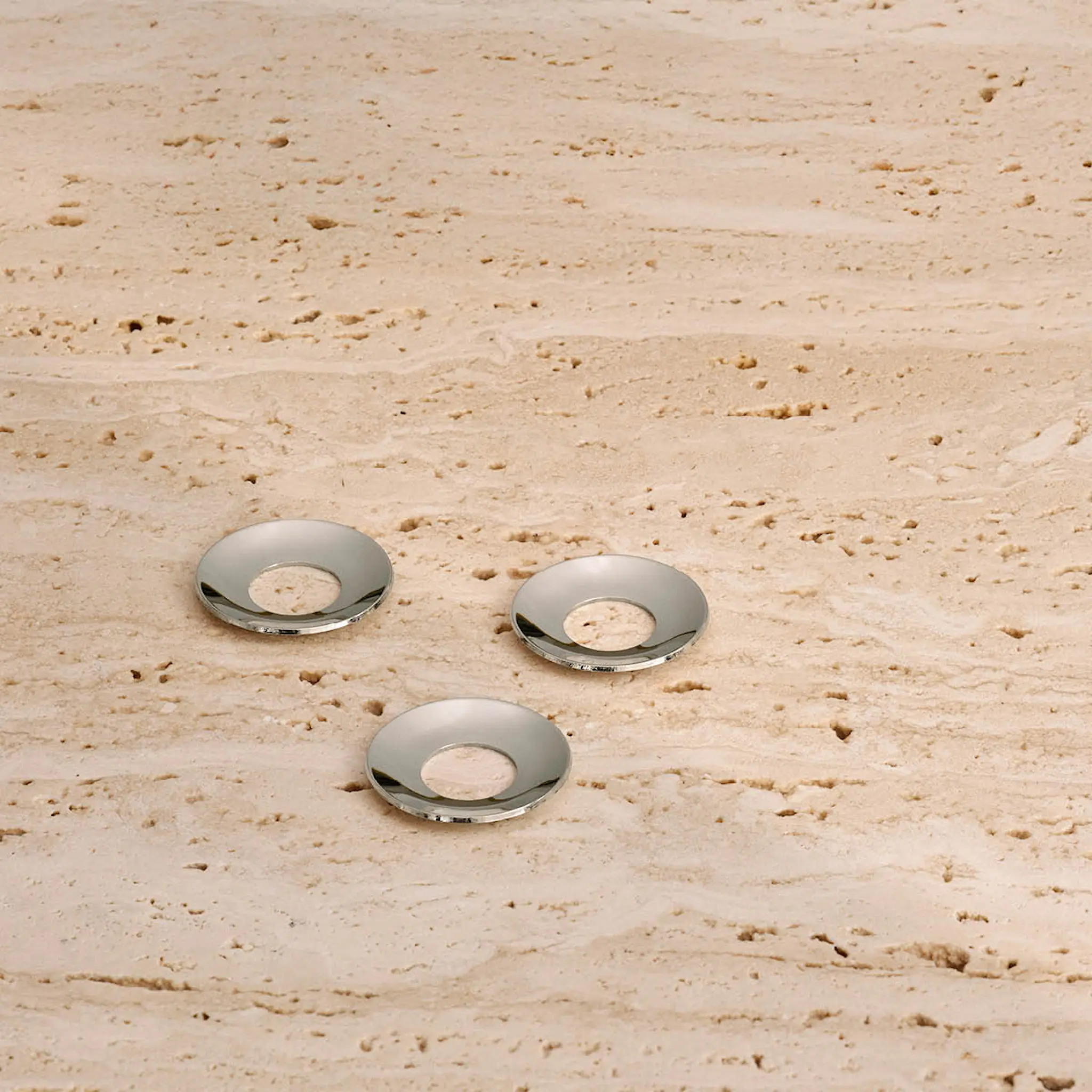 Stoff Nagel Lysestakemansjett 3 stk krom