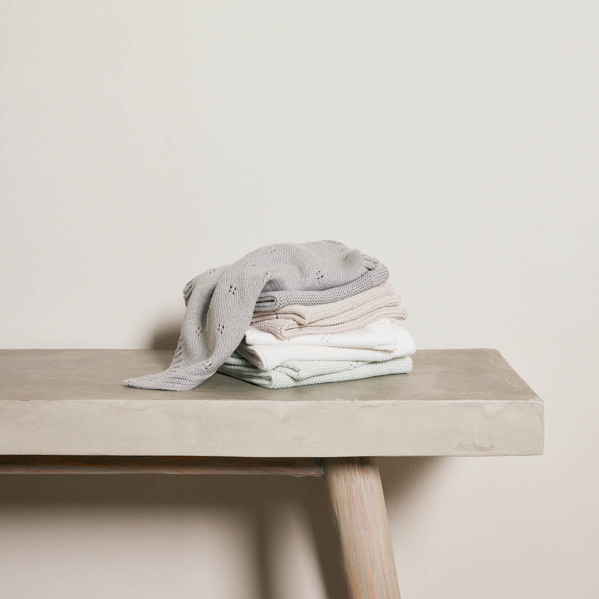 Lene Bjerre Caia diskduk 28x28 cm 2 stk vit