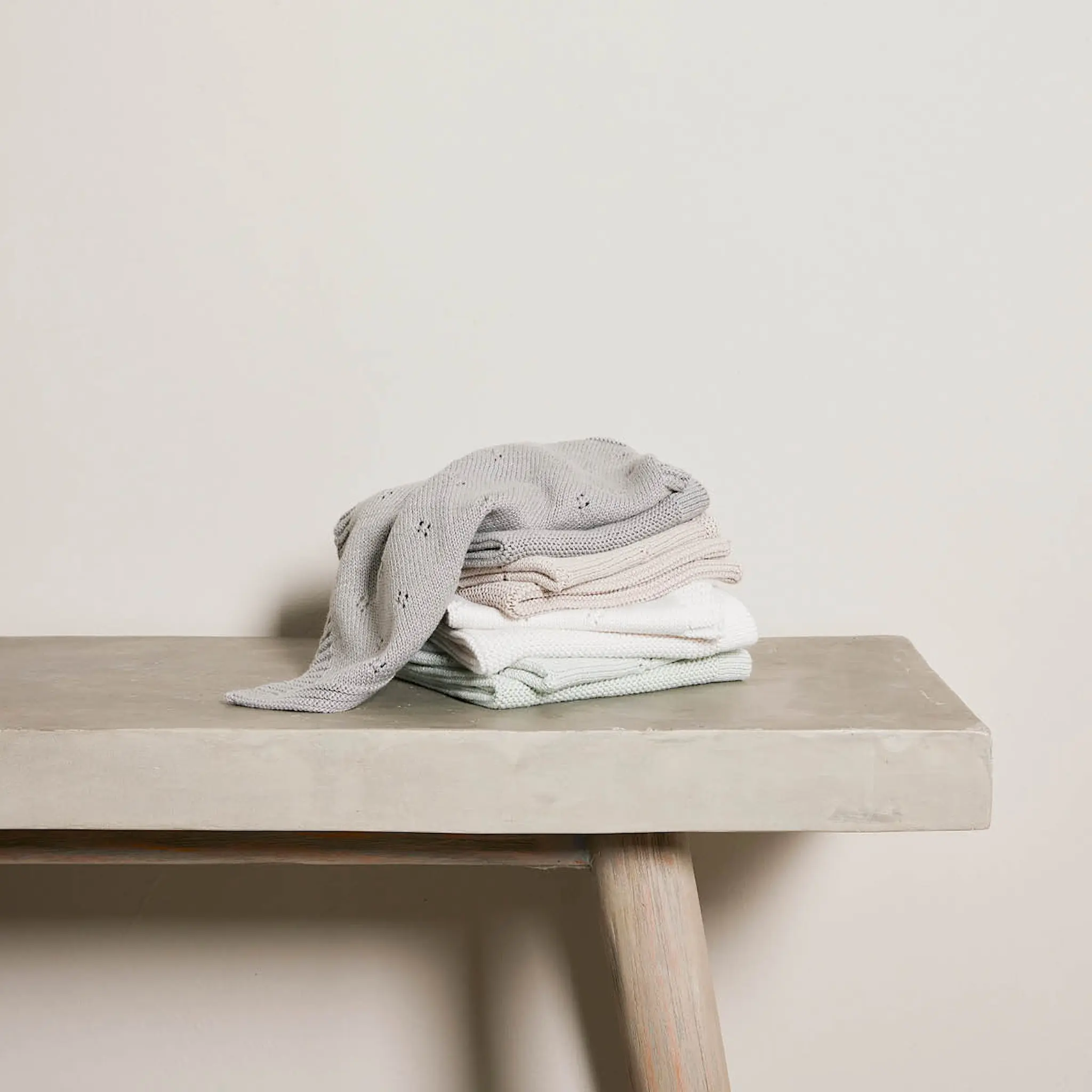 Lene Bjerre Caia diskduk 28x28 cm 2 stk vit