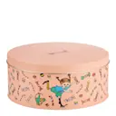 Pippi plåtburk / kakburk 15 cm Godis rosa