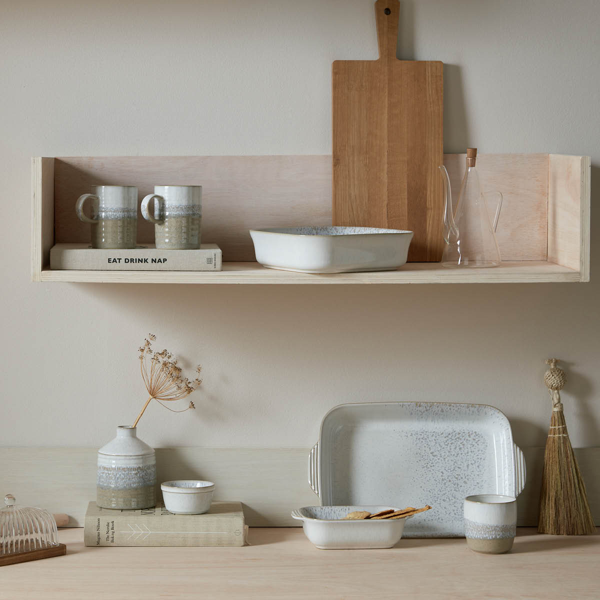 Denby Kiln ramekin / miniskål 9,5x5 cm beige/vit