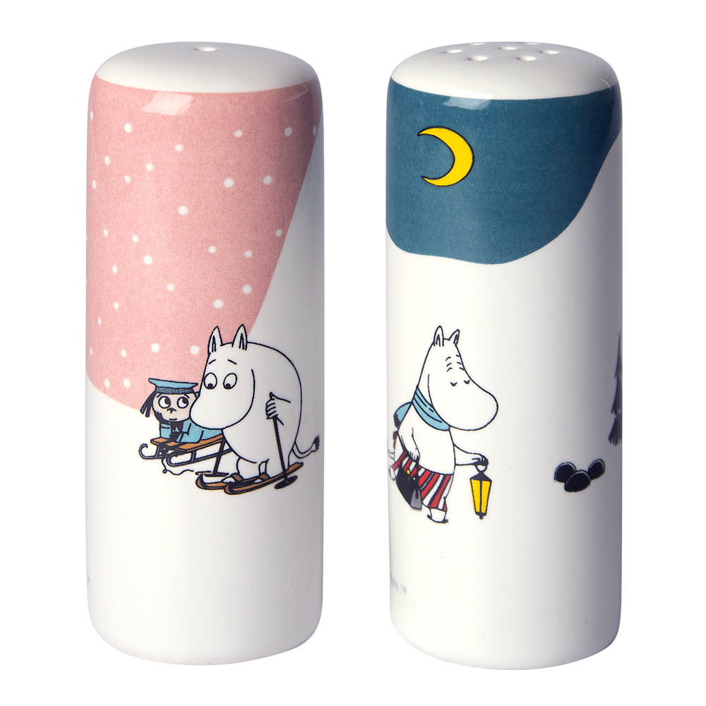 Pluto Mumin salt- och pepparkar 8 cm Winter
