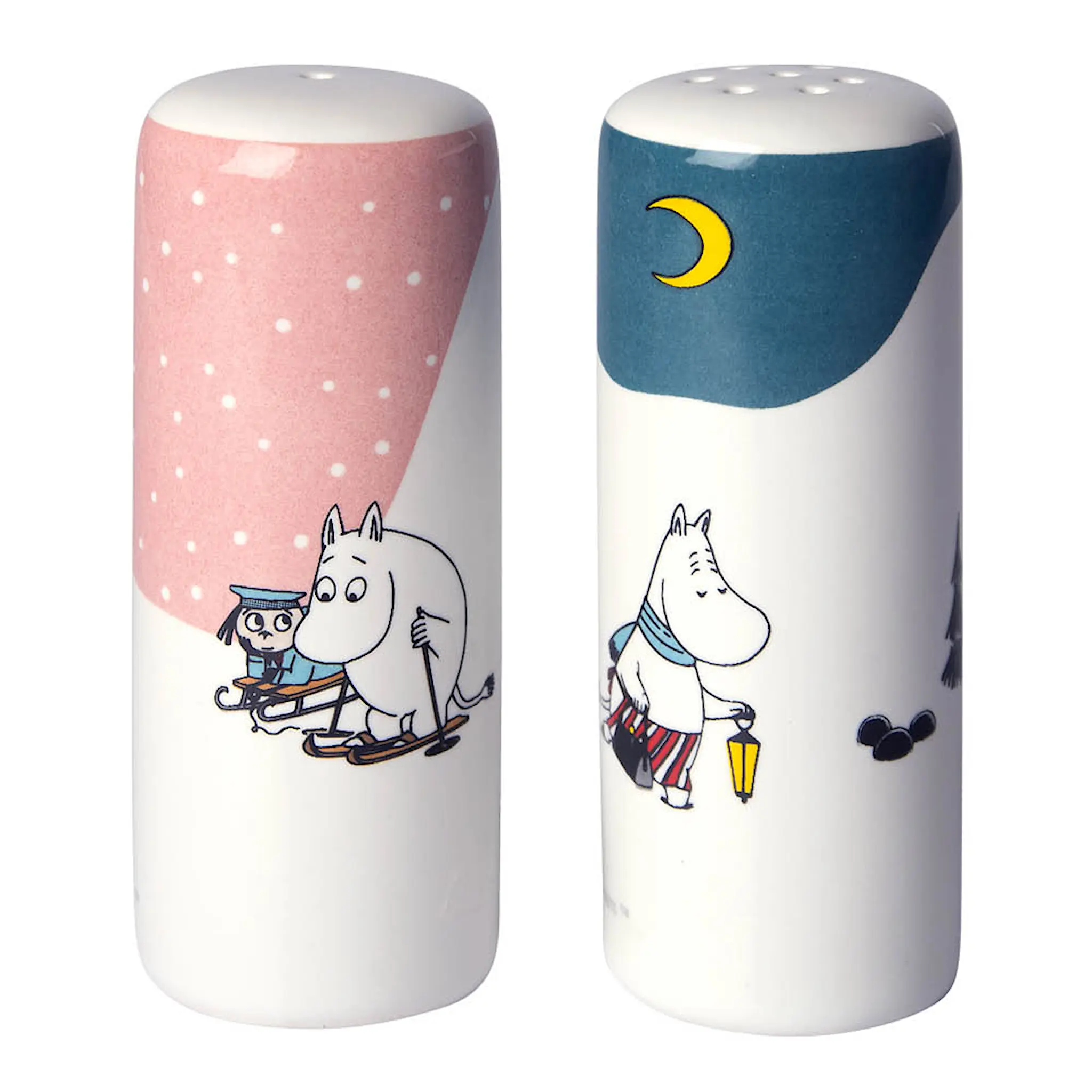 Pluto Mumin salt- och pepparkar 8 cm Winter