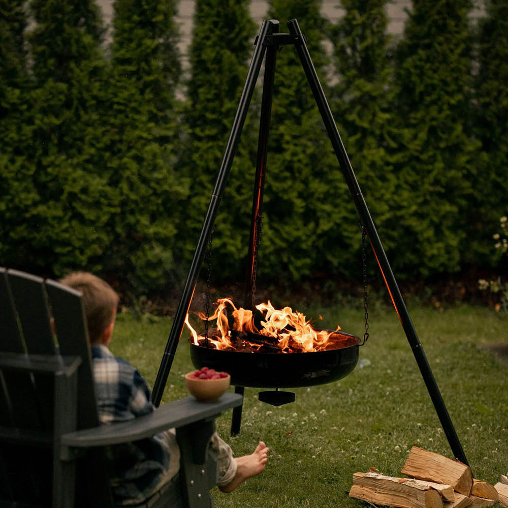 Espegard Lun 60 bålpanne svart