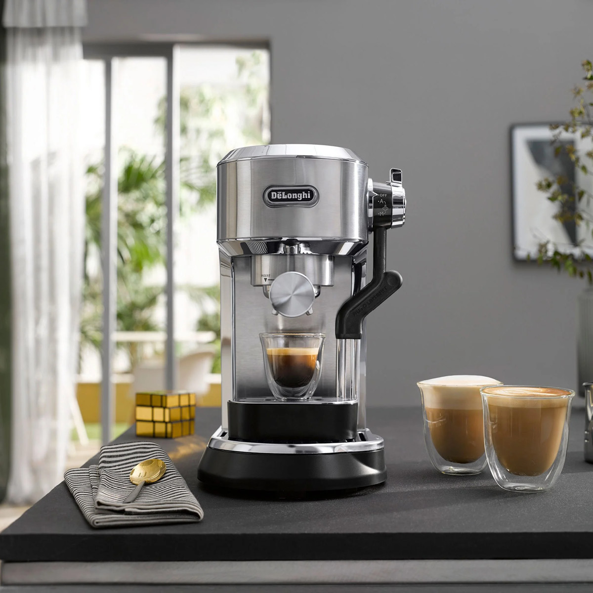 De'Longhi Decica Maestro Plus Espressomaskin EC950.M Stål
