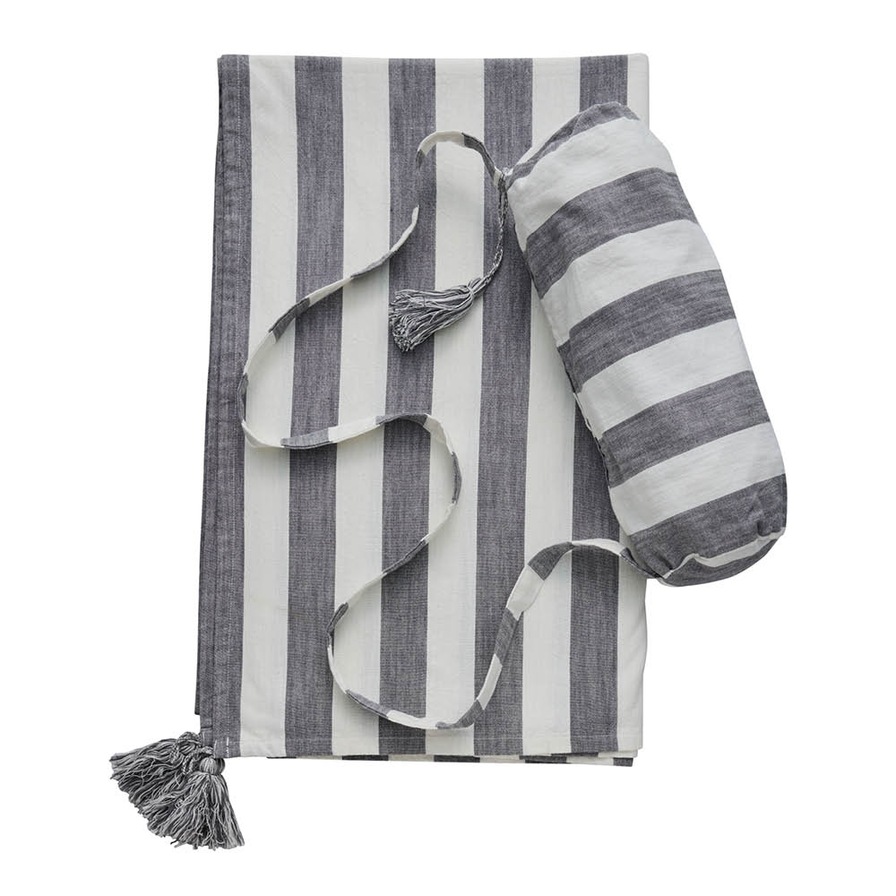 Lene Bjerre Felima strandteppe 140x200 cm hvit/mørk grå