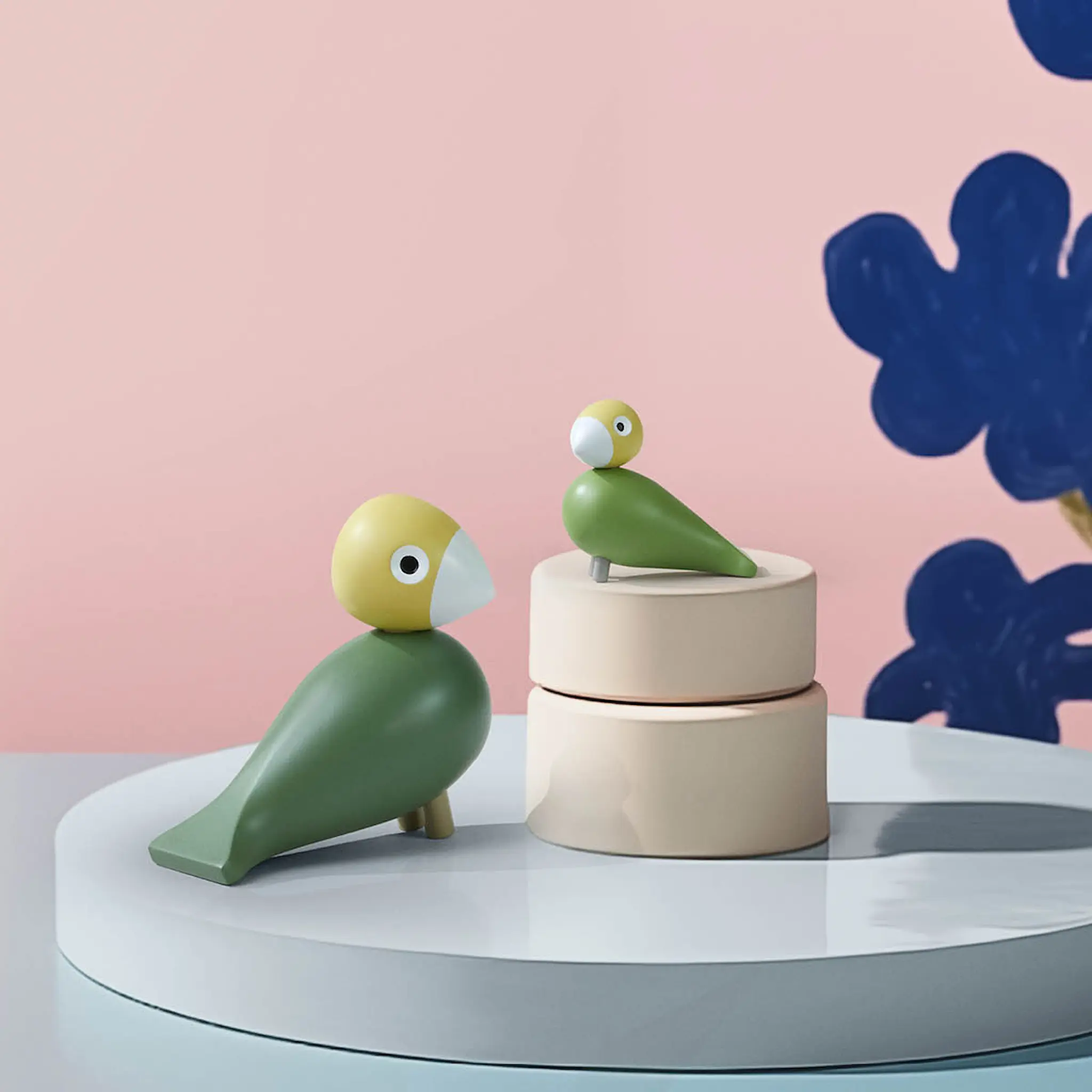 Kay Bojesen Denmark Fuglepar Liv & lykke grønn hover