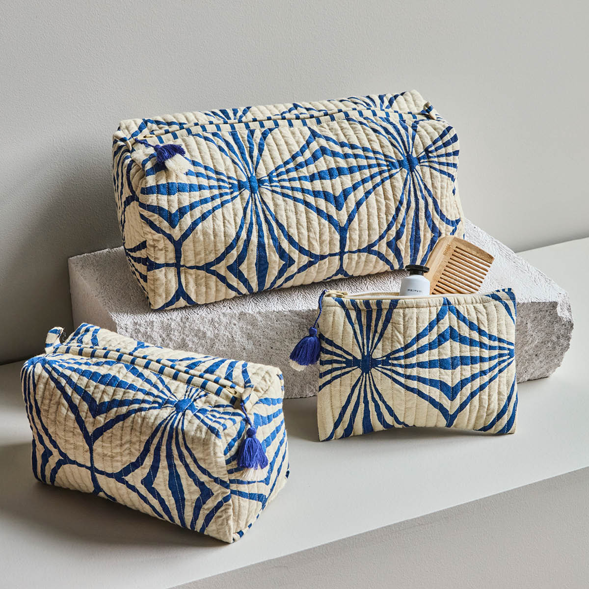 House Doctor Care necessär 3 delar blå