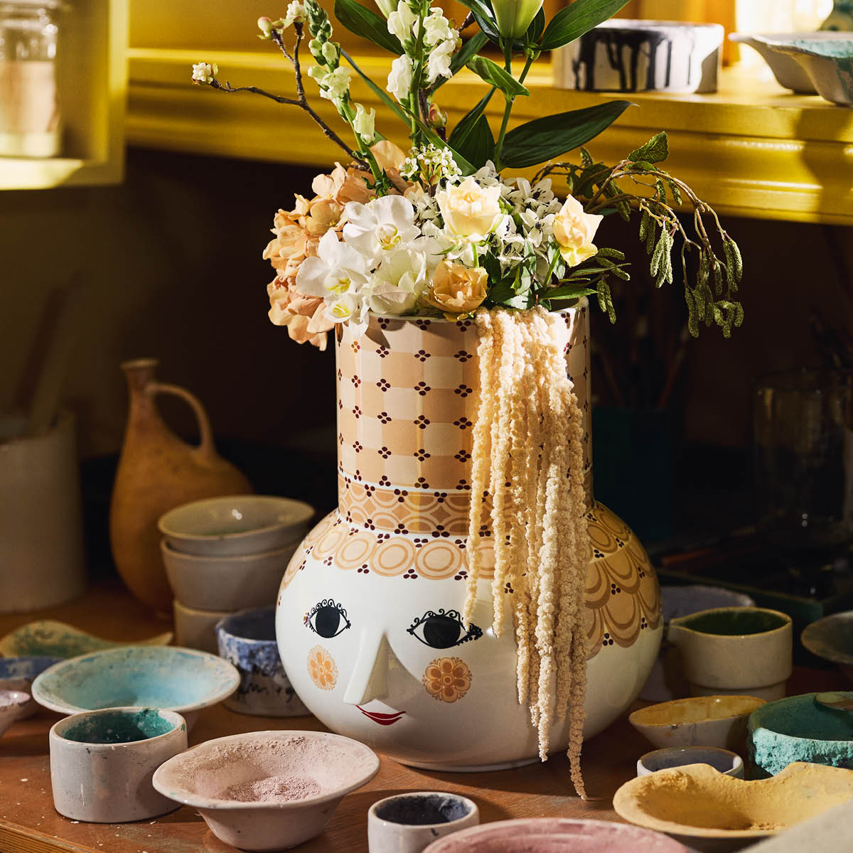 Bjørn Wiinblad Olga Maljakko 35 cm Hiekka