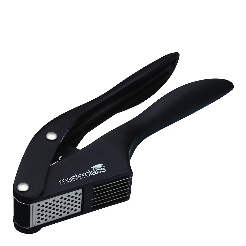 Valkosipulipuristin + Leikkuri Musta