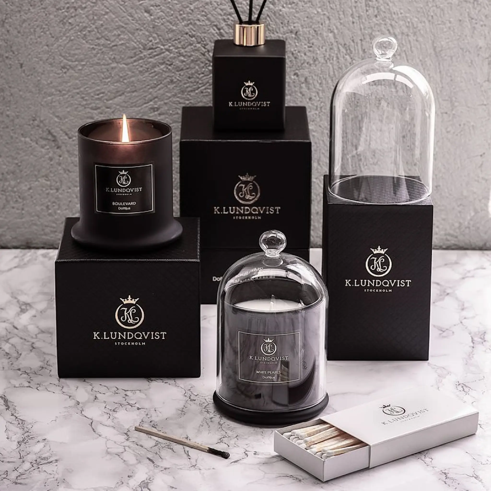 K. Lundqvist Stockholm Tuoksukynttilä Black Cashmere