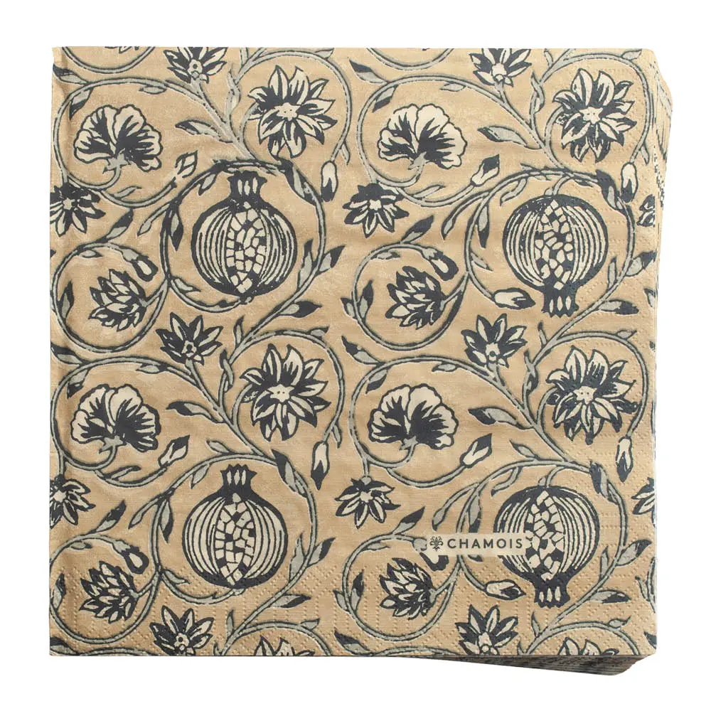 Tangier Pomegranate Servetti 40x40 cm 50 kpl Beige/Sininen