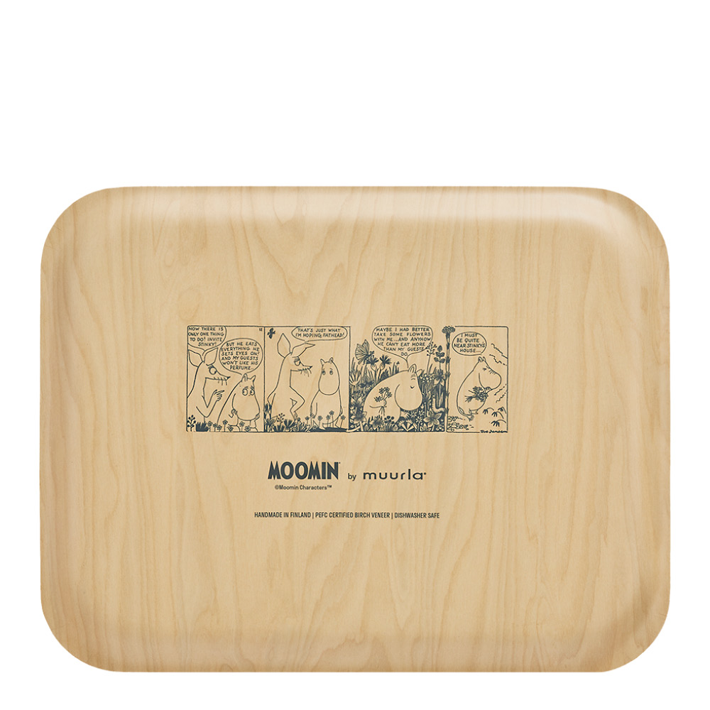 Muurla Mumin bricka 36x28 cm blomsteräng