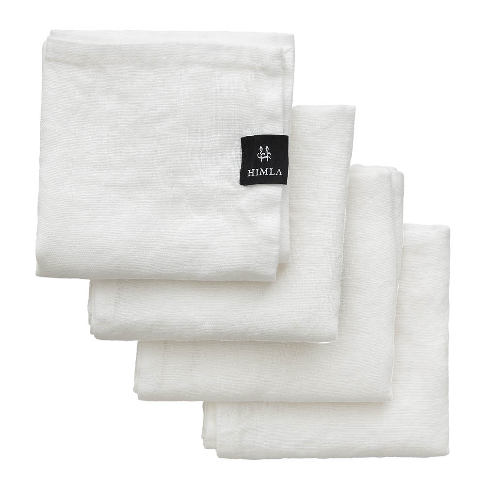 Himla Sunshine servett linne 45x45 cm 4-pack white