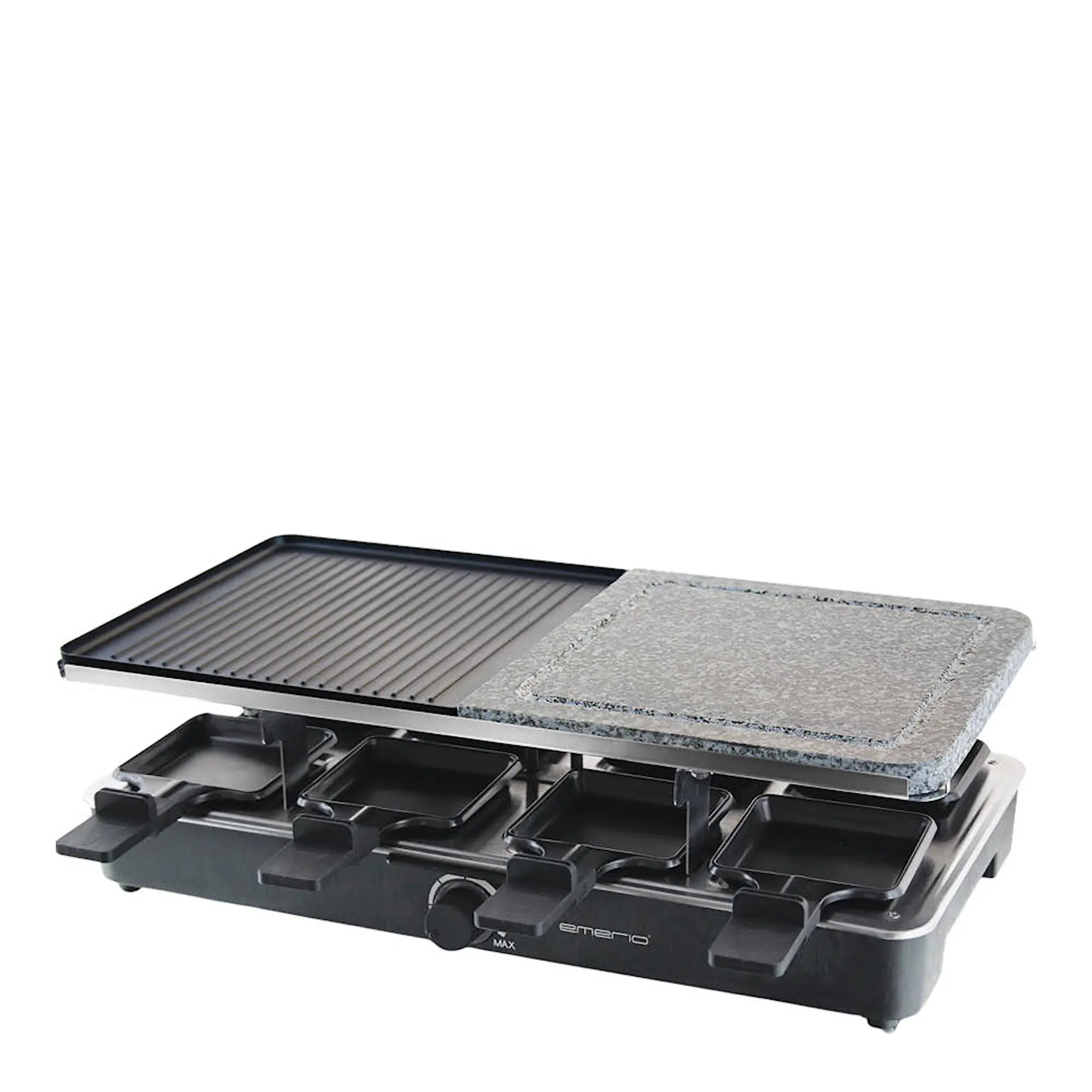 EMERIO Raclette RG-110035 8 personer granitt/støpejern
