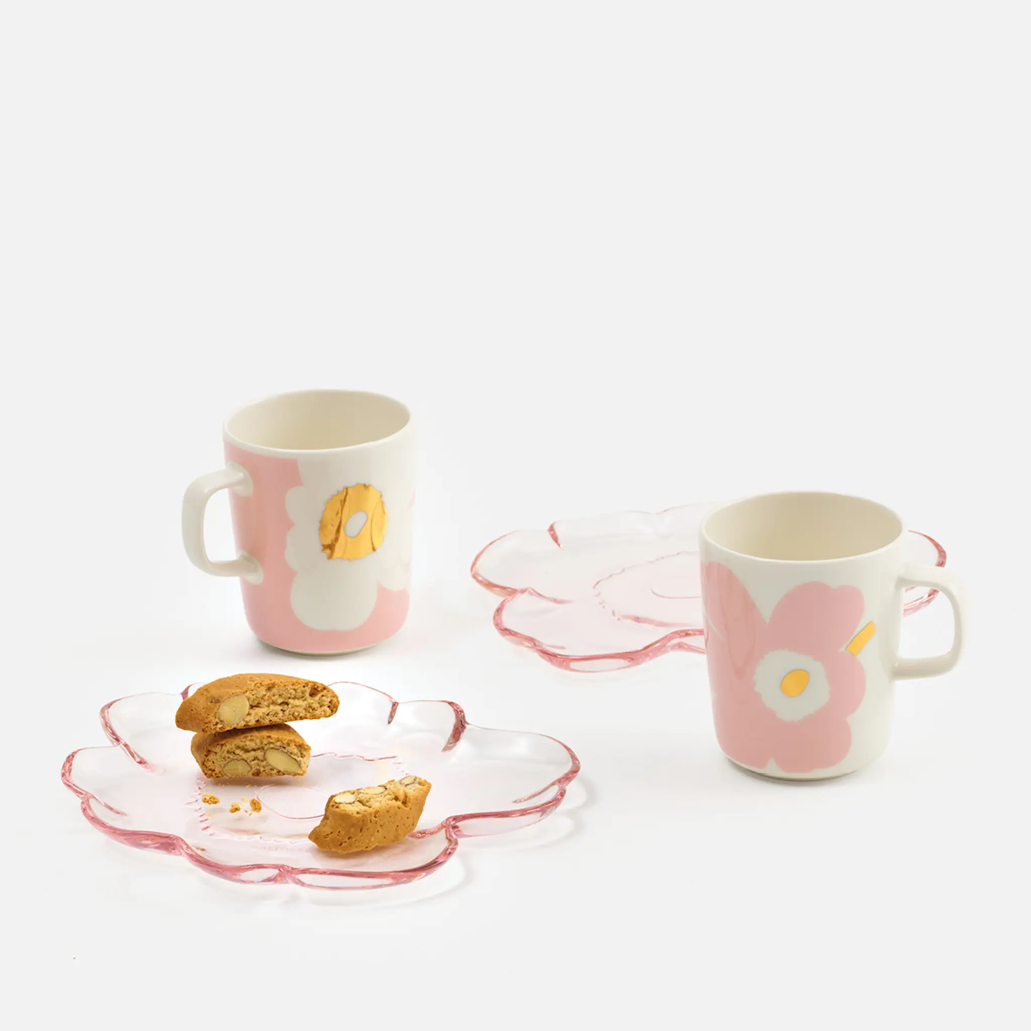 Marimekko Juhla Unikko Muki 25 cl 2 kpl Valkoinen/Roosa/Kulta