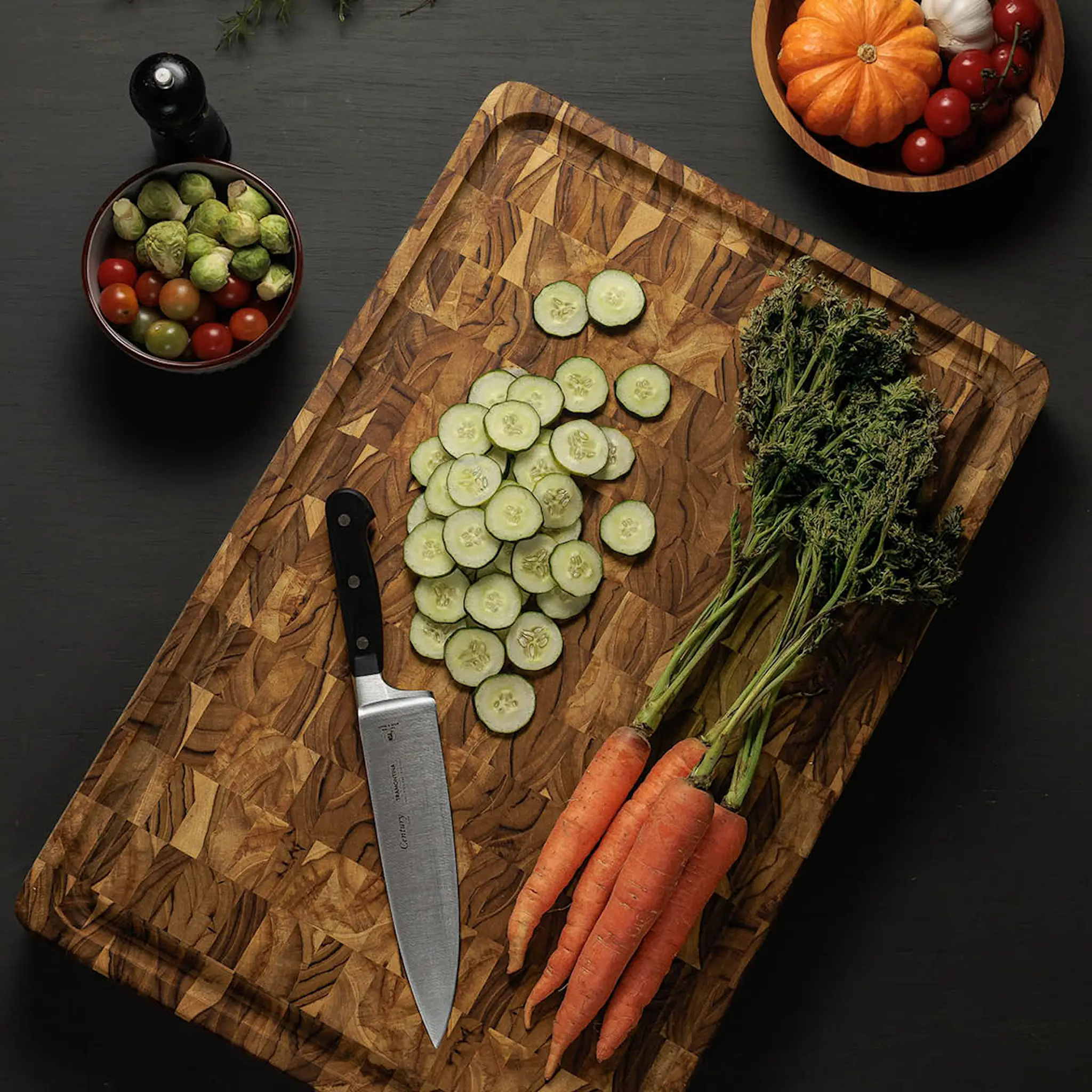 Tramontina Butcher Block skjærefjøl 60x40x6 cm endeved teak