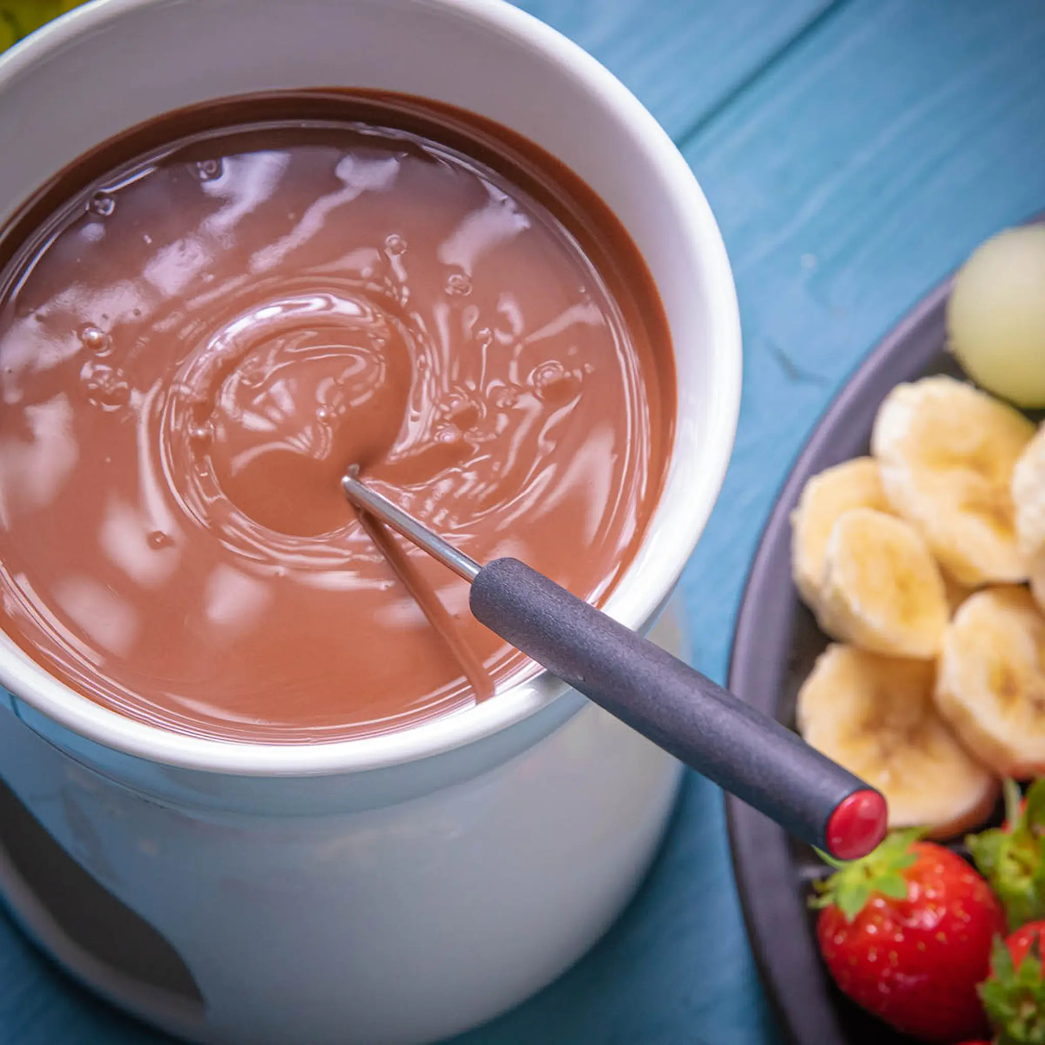 Cilio Chokladfondue set 6 delar vit
