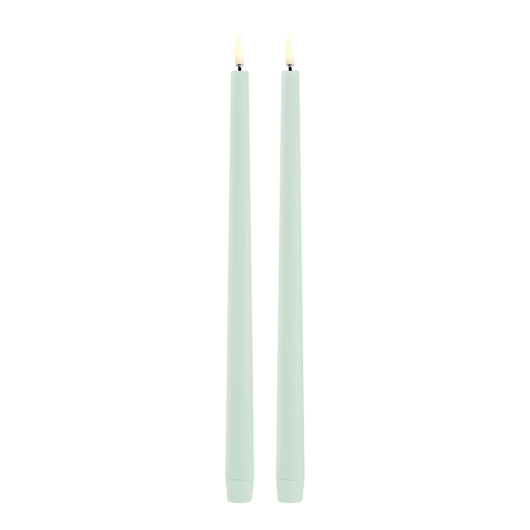 Uyuni Lighting Taper Candles slim LED-kronljus 2,3x32 cm 2-pack dusty green
