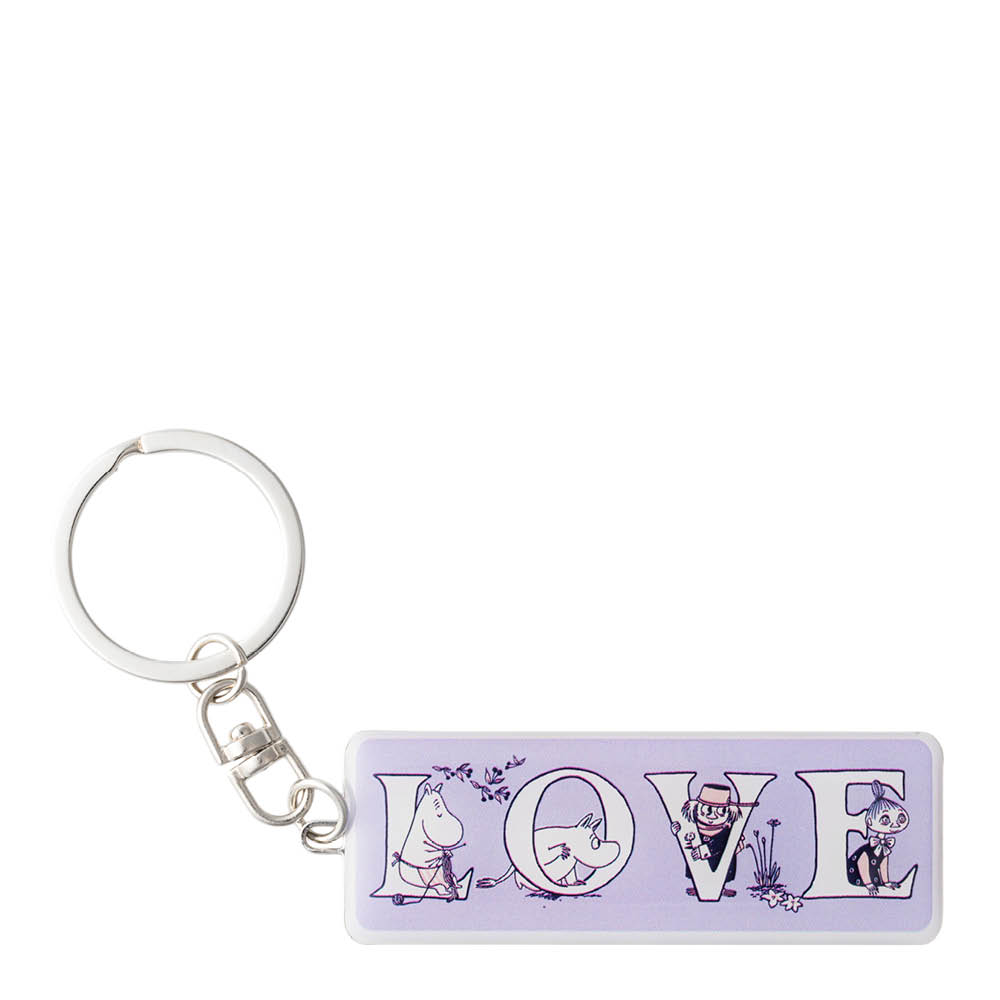 Moomin Arabia Muumi Avainrengas Alfabet LOVE Liila