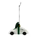 Car juldekoration 10,5 cm silver