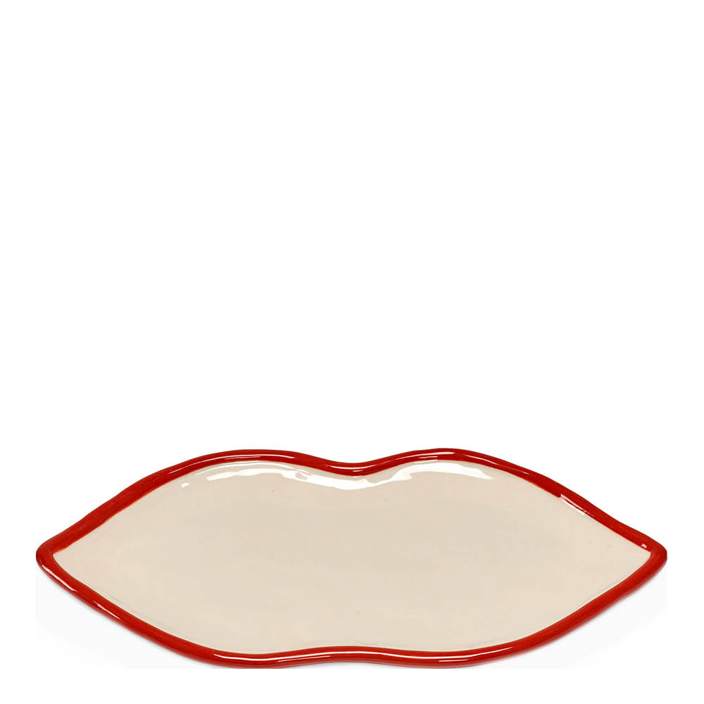 Serax Les Objets Mouleversants serveringsfat Lips L 25,5x12,5x1,5 cm rød