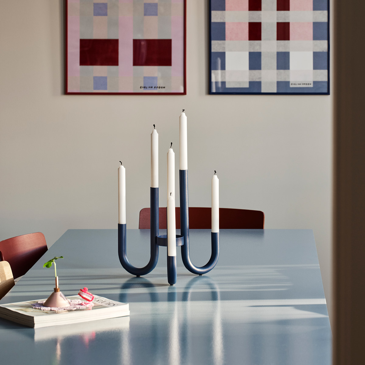 Design House Stockholm Turn kandelaber ljusstake 32,5 cm blå