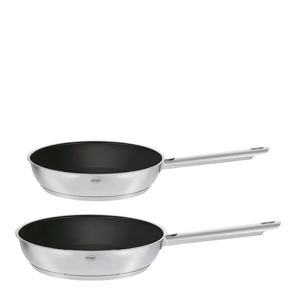 PureElements stekepannesett 2 deler 20/28 cm stål/svart