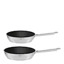 PureElements stekpanna 2 delar 20+28 cm stål/svart