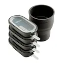 Klassisk glassform 4-pack brun