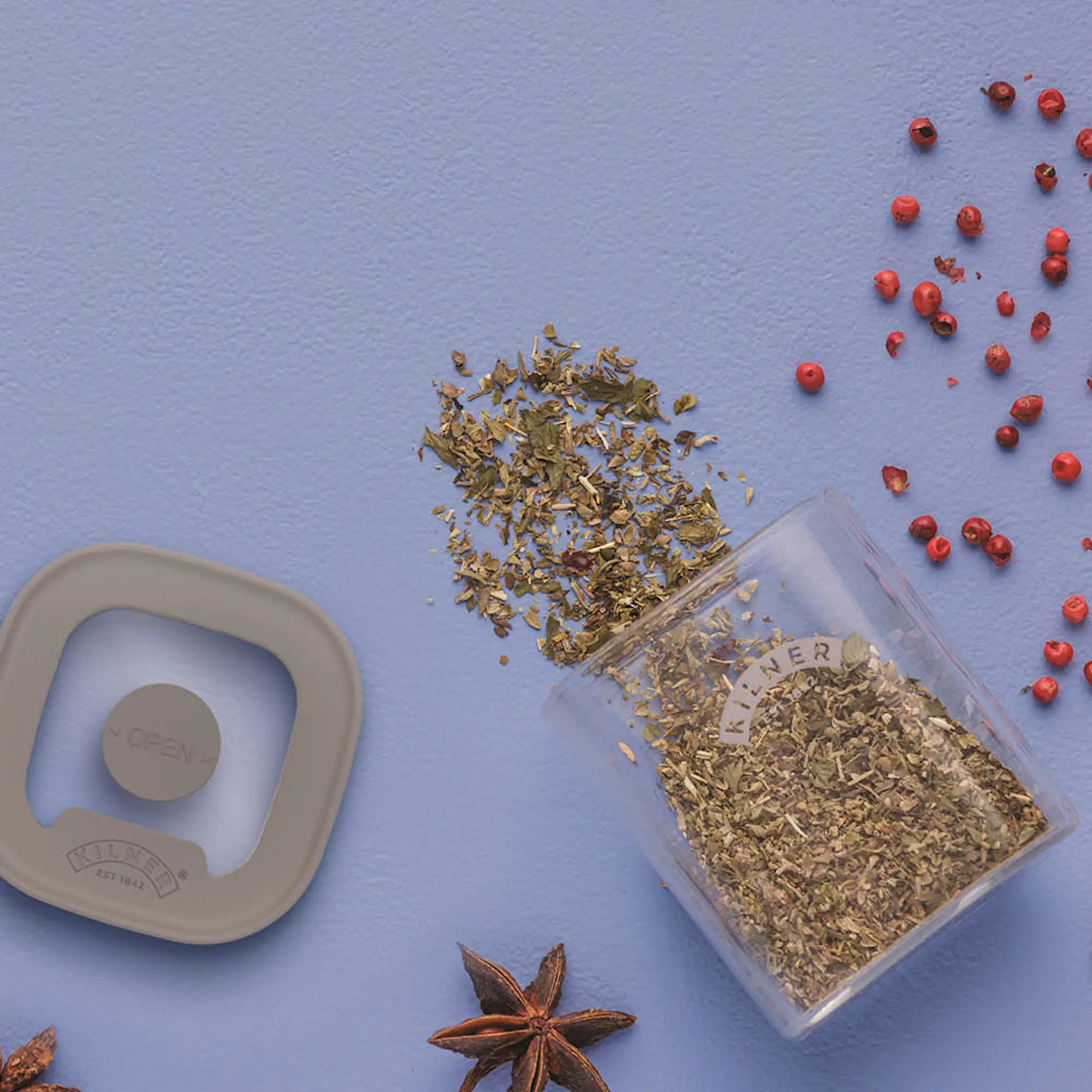 Kilner Fresh Maustepurkki 4 kpl Lasi/Harmaa