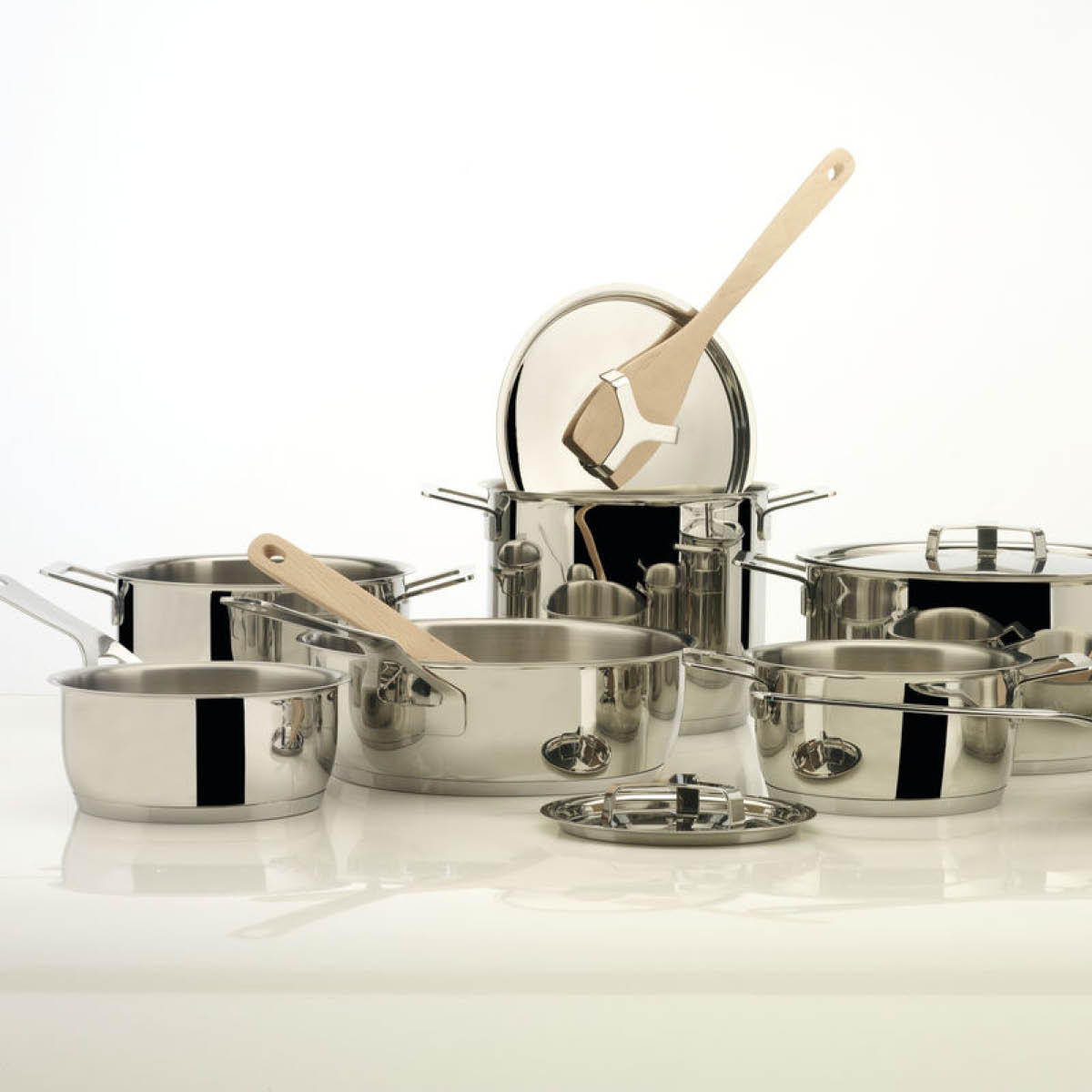 Alessi Pots&Pans kastrullset 7 delar stål