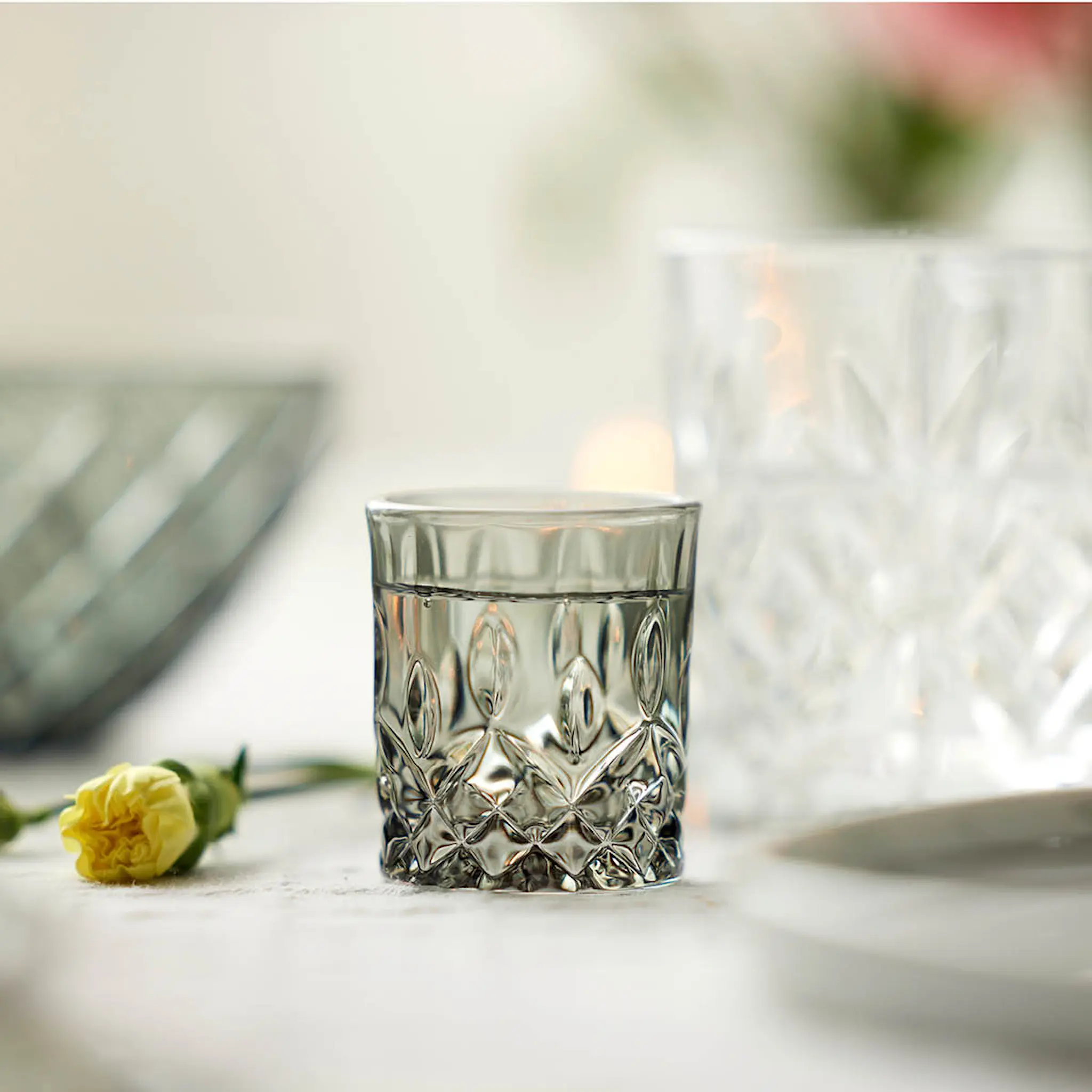 Lyngby Glas Sorrento Shotglas 4 cl 4-pack Smoke