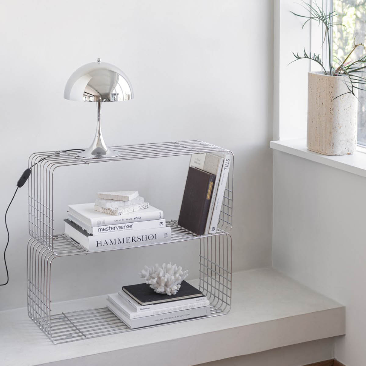 Mette Ditmer Wire knaggrekke 70,5x26x31 cm krom