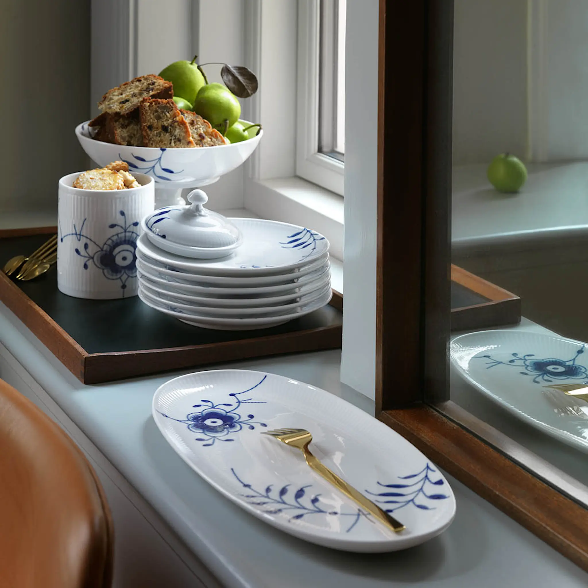 Royal Copenhagen Blue Fluted Mega Assiett coupe 19 cm