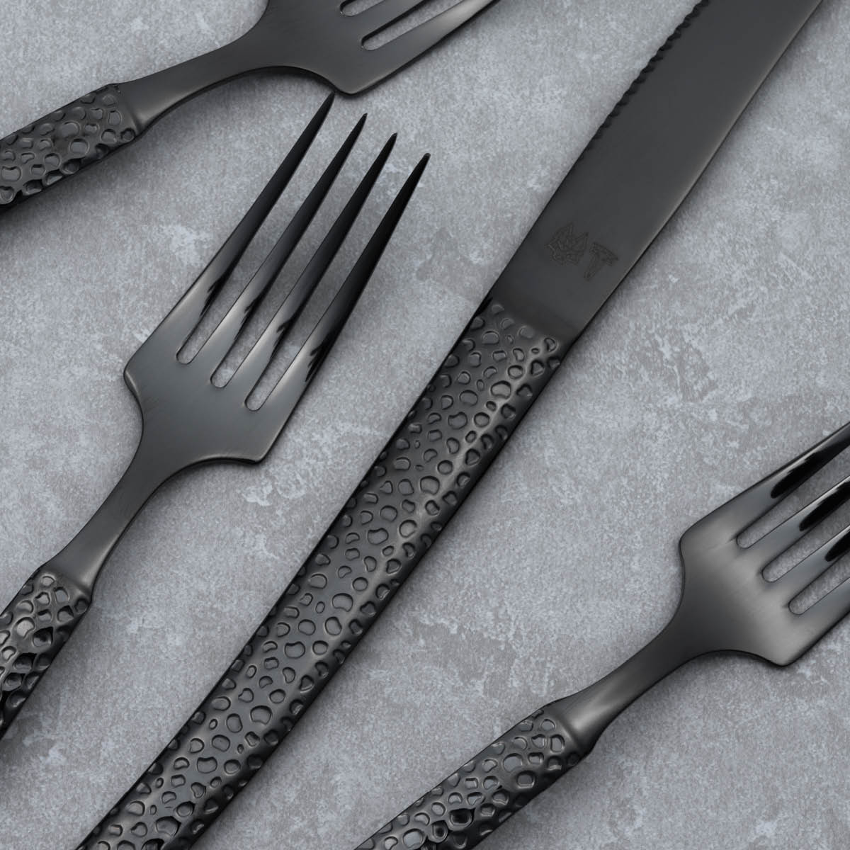 Vargen & Thor Lava bestickset 8 delar antracit