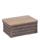 Top Fit Medium hög förvaringskorg med lock 24x18x11 cm taupe