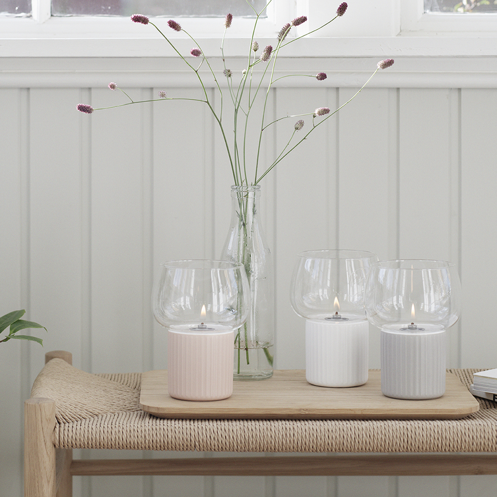 RIG-TIG Hygge Hurricane Ljuslykta 16 cm Vit