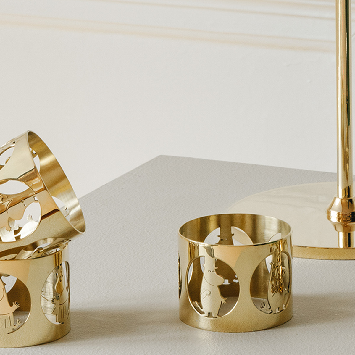 Hilke Hilke x Mumin Servettringar 5 cm 2-pack Muminpappa Mässing